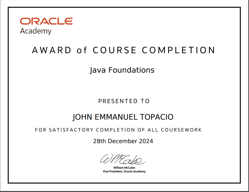 Certificate 1